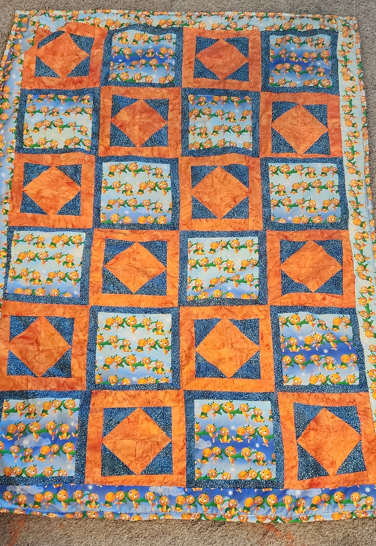 Think of Something Sunny for Me Throw Quilt