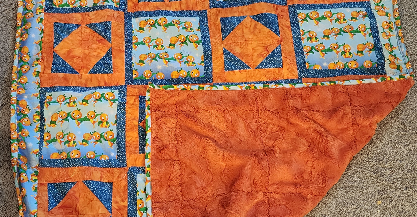 Think of Something Sunny for Me Throw Quilt
