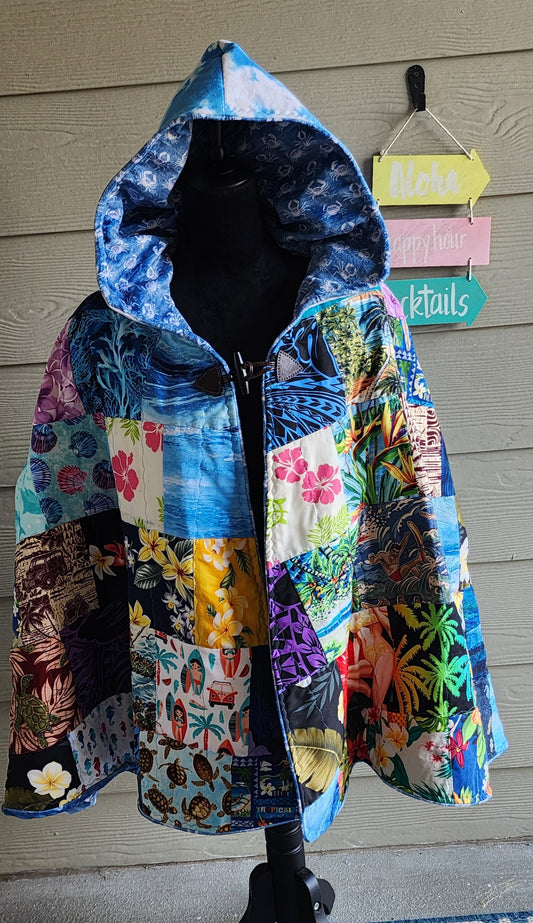 Beach Time Quilted Cape
